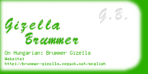 gizella brummer business card